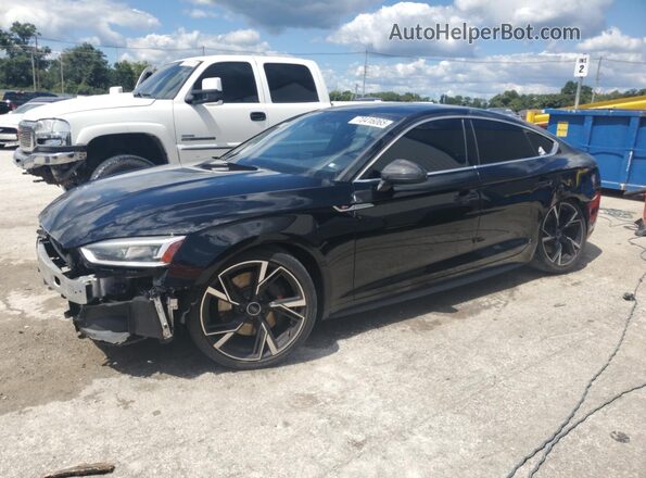 WAUB4CF53JA063023 2018 AUDI S5 Black Առջևի ձախ երեք քառորդ տեսարան