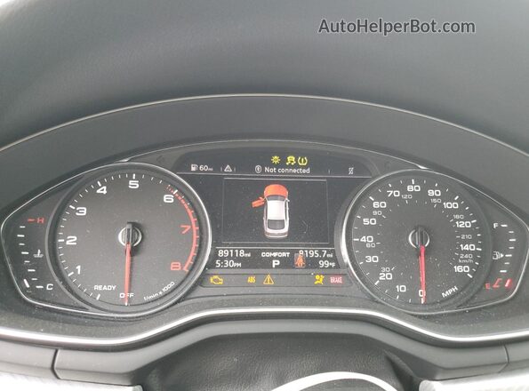 WAUBNDF54JA025318 2018 AUDI OTHER Charcoal Vista del cuadro de instrumentos