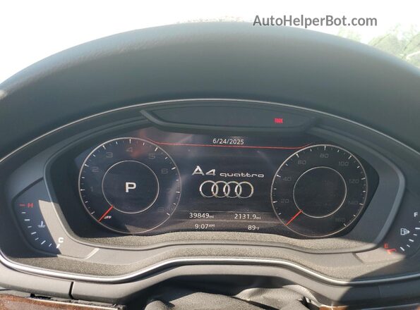 WAUDNAF45JN016859 2018 AUDI OTHER White Widok zestawu wskaźników