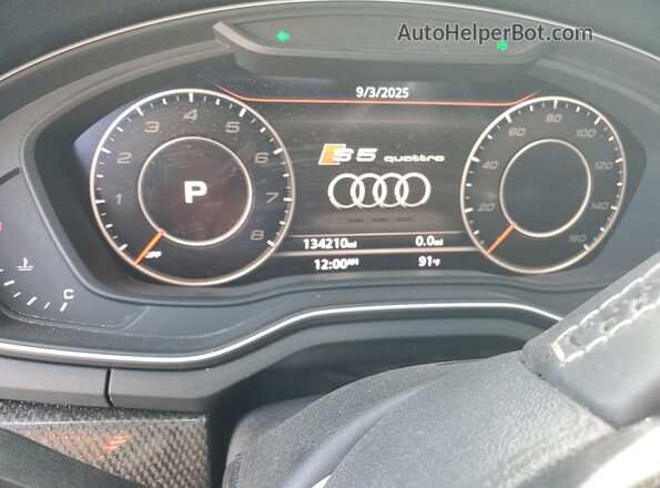 WAUY4GF53JN005066 2018 AUDI S5 Black Instrument cluster view