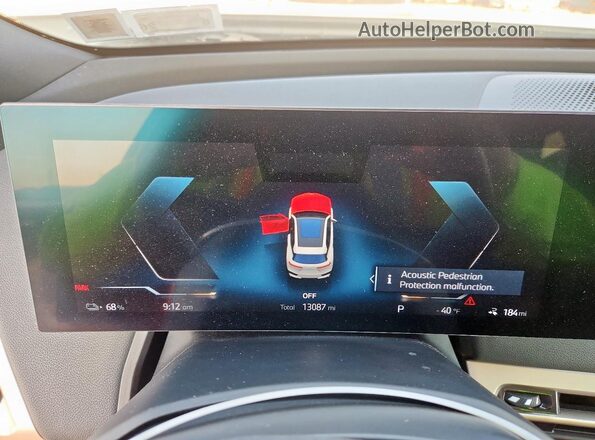 WB523CF08SCS46185 2025 BMW IX White Instrument cluster view
