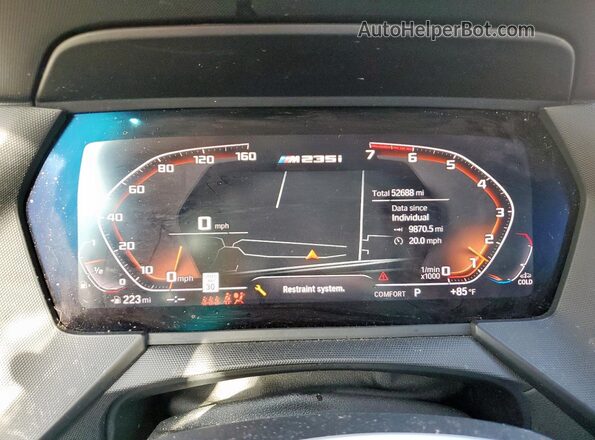 WBA13AL0XL7F94461 2020 BMW M2 Белый Вид щитка приборов