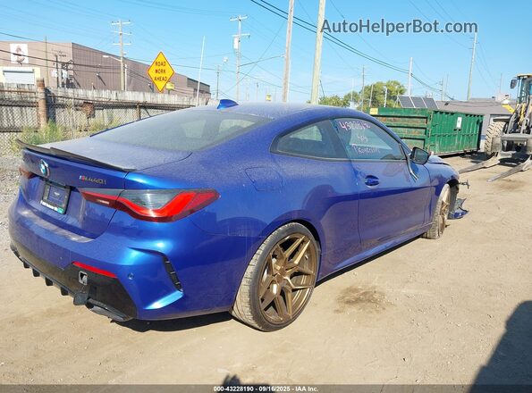 WBA13AR08MCG35752 2021 BMW M4 Синий Задняя правая четверть