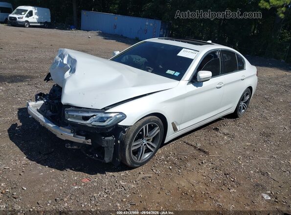 WBA13BJ03MCH04185 2021 BMW 5 SERIES Белый Передняя левая четверть