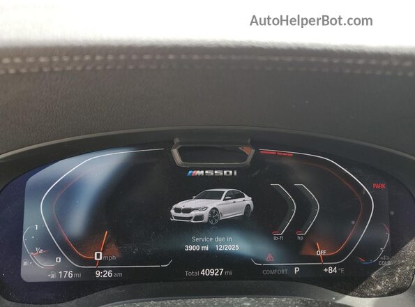 WBA13BK09MCG07264 2021 BMW M5 Белый Вид щитка приборов