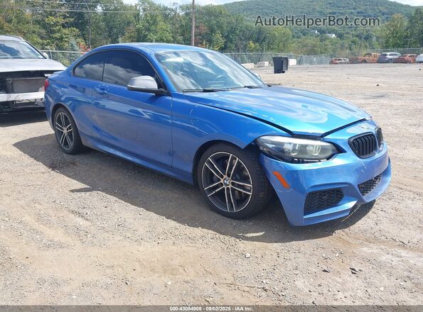 WBA2J7C55JVB28695 2018 BMW M2 Синий Передняя правая четверть
