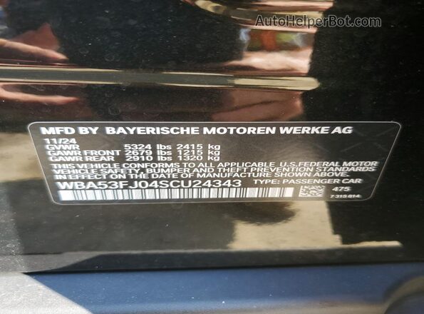 WBA53FJ04SCU24343 2025 BMW OTHER Black Widok komory silnika