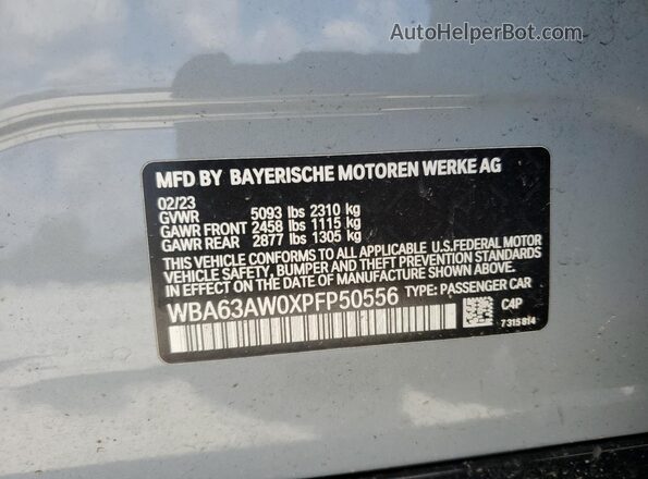 WBA63AW0XPFP50556 2023 BMW M4 Серый Вид подкапотного пространства