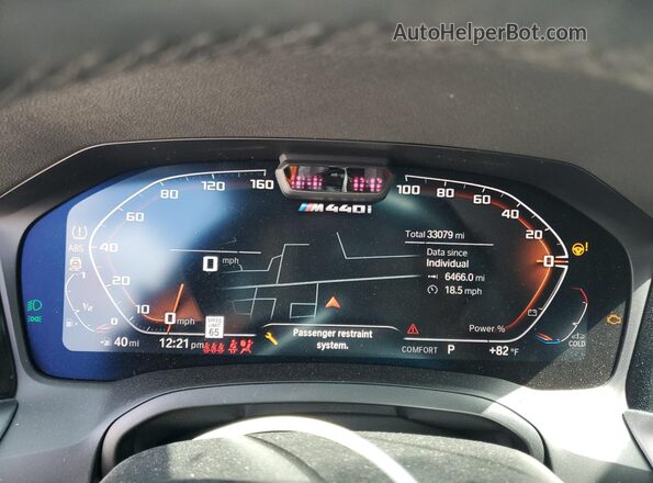 WBA63AW0XPFP50556 2023 BMW M4 Серый Вид щитка приборов