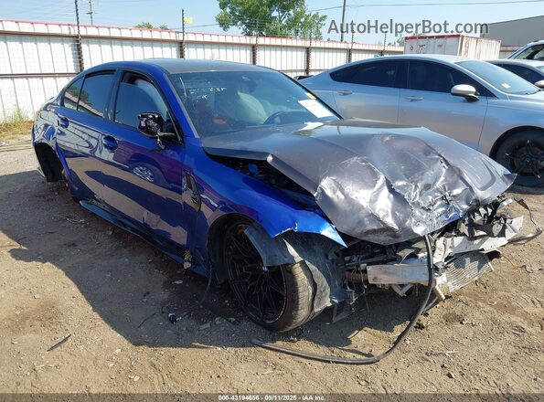 WBS33AY09NFL93279 2022 BMW M3 Blue Delantero derecho