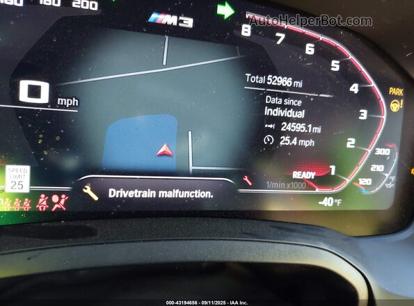 WBS33AY09NFL93279 2022 BMW M3 Blue Vista de los asientos traseros