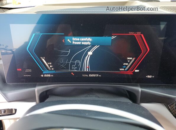 WBS33HJ09SFU59165 2025 BMW M3 Blue Սարքավորումների վահանակի տեսք