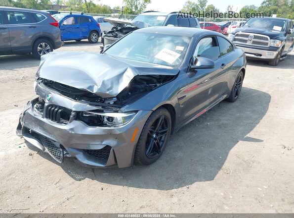 WBS4Y9C55JAC86280 2018 BMW M4 Gray Przód lewy