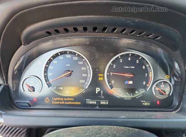 WBS6J9C56GD934498 2016 BMW M6 White Widok zestawu wskaźników