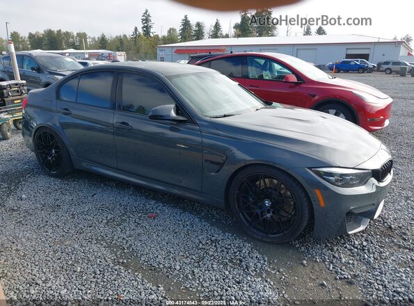 WBS8M9C59J5K99276 2018 BMW M3 Gray Front right