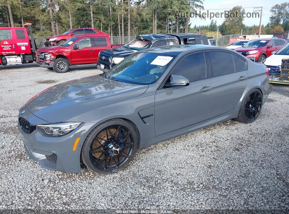 WBS8M9C59J5K99276 2018 BMW M3 Gray Front left