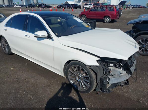 WDDUG8FB6HA340902 2017 MERCEDES-BENZ S-CLASS Белый Передняя правая четверть