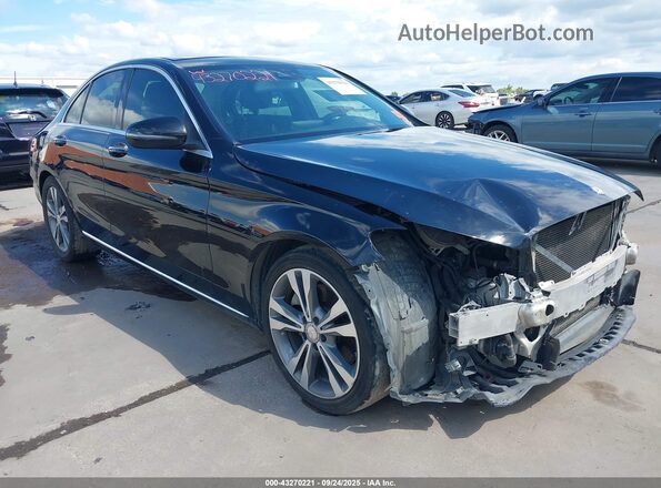 WDDWF4JB0GR143896 2016 MERCEDES-BENZ C-CLASS Черный Передняя правая четверть