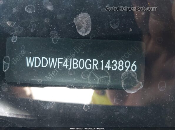 WDDWF4JB0GR143896 2016 MERCEDES-BENZ C-CLASS Черный 