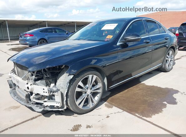 WDDWF4JB0GR143896 2016 MERCEDES-BENZ C-CLASS Черный Передняя левая четверть