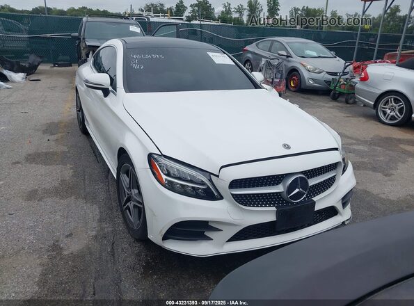 WDDWJ8EB0KF856033 2019 MERCEDES-BENZ C-CLASS White Dashboard view