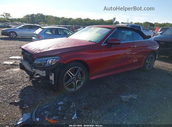 WDDWK8EB3LF973894 2020 MERCEDES-BENZ C-CLASS Red წინა მარცხენა ხედი სამი მეოთხედიდან