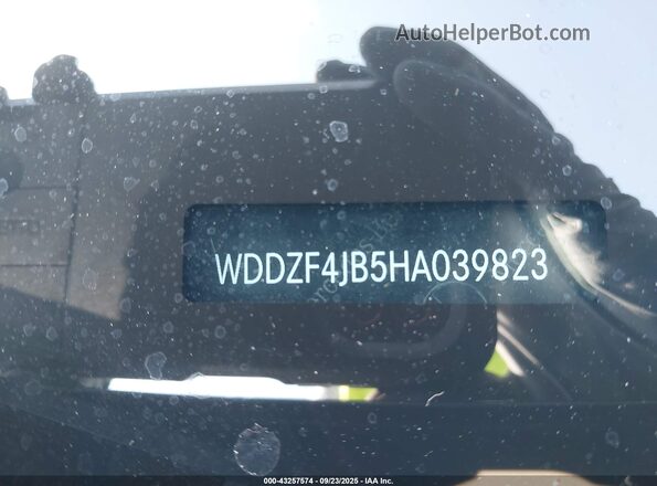 WDDZF4JB5HA039823 2017 MERCEDES-BENZ E-CLASS Черный 