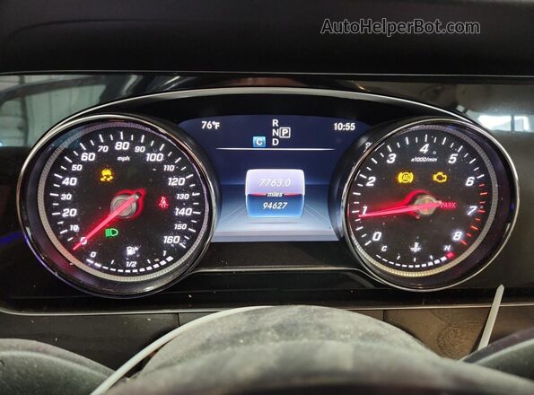 WDDZF4KB1HA175235 2017 MERCEDES-BENZ E Black Widok zestawu wskaźników
