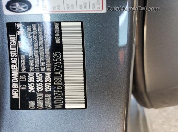 WDDZF6JB8LA726525 2020 MERCEDES-BENZ E Gray Widok komory silnika