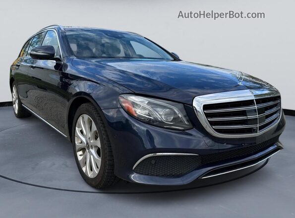 WDDZH6JB9KA591631 2019 MERCEDES-BENZ E-CLASS Blue Առջևի ձախ երեք քառորդ տեսարան