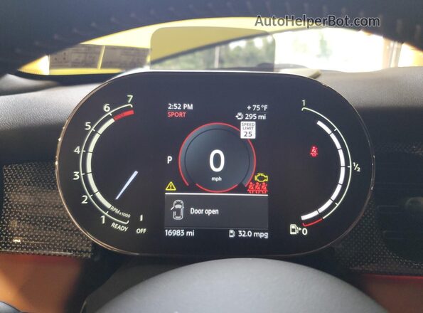 WMW53DK00R2U61215 2024 MINI COOPER Yellow ხელსაწყოთა პანელის ხედი