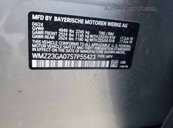 WMZ23GA07S7P55423 2025 MINI COUNTRYMAN Gray Widok komory silnika