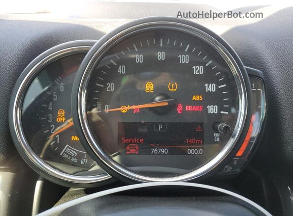WMZYT5C37J3E61180 2018 MINI COOPER Gray Instrument cluster view
