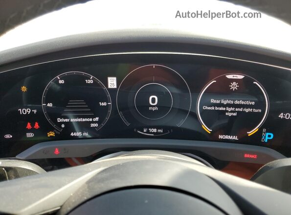 WP0AA2Y15PSA16206 2023 PORSCHE TAYCAN Розовый Вид щитка приборов