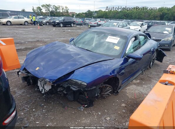WP0AA2Y16MSA17098 2021 PORSCHE TAYCAN Синий Передняя левая четверть