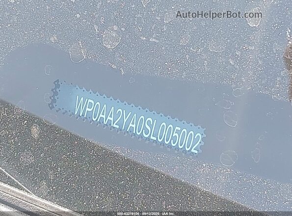 WP0AA2YA0SL005002 2025 PORSCHE PANAMERA Серый 