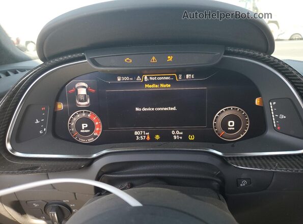 WUAKBAFX5M7901345 2021 AUDI R8 Зеленый Вид щитка приборов