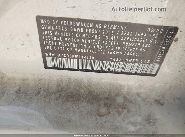WVW3A7CD5PW134740 2023 VOLKSWAGEN GOLF Белый Вид подкапотного пространства