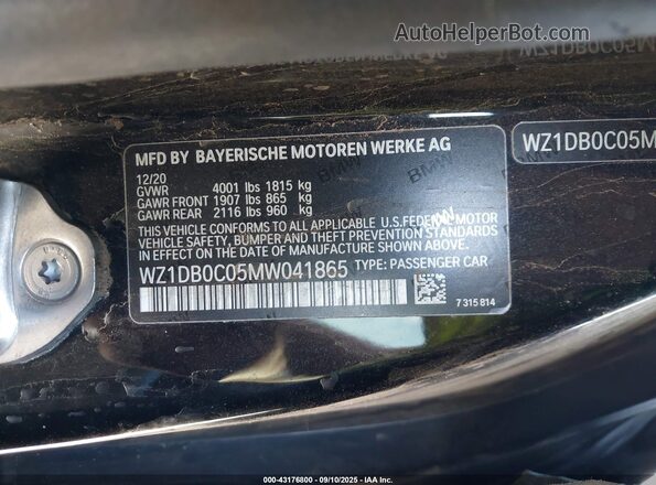 WZ1DB0C05MW041865 2021 TOYOTA SUPRA Black Widok komory silnika