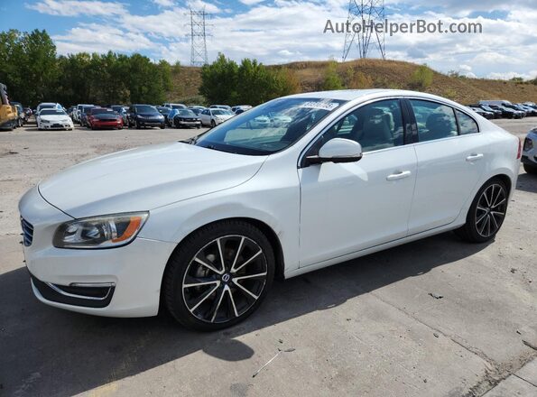 YV149MFK5G2400376 2016 VOLVO S60 White წინა მარცხენა ხედი სამი მეოთხედიდან