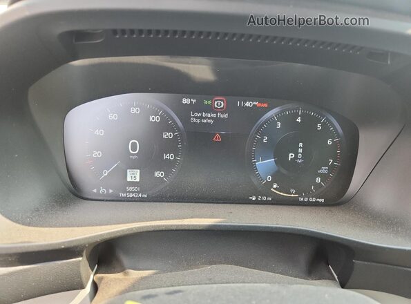YV4162UK7N2652763 2022 VOLVO XC40 Синий Вид щитка приборов