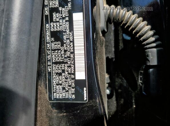 YV440MDU3H2152812 2017 VOLVO XC60 Black VIN კოდის სტიკერის ხედი