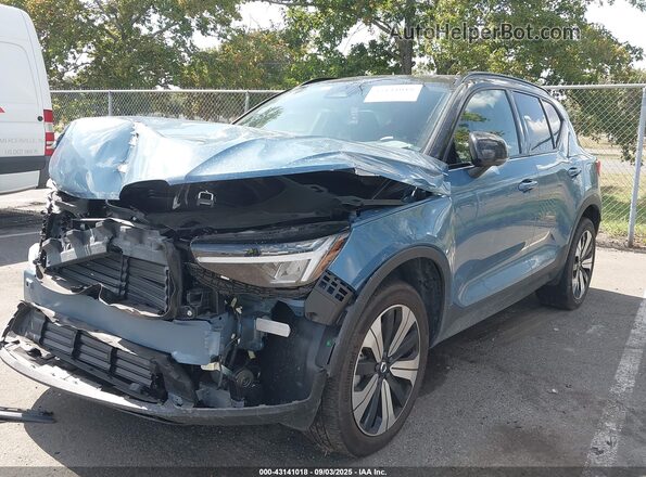 YV4ED3UL5P2093125 2023 VOLVO XC40 RECHARGE PURE ELECTRIC Синий Передняя левая четверть