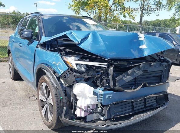 YV4ED3UL5P2093125 2023 VOLVO XC40 RECHARGE PURE ELECTRIC Синий Передняя правая четверть