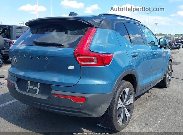 YV4ED3UL5P2093125 2023 VOLVO XC40 RECHARGE PURE ELECTRIC Синий Задняя правая четверть