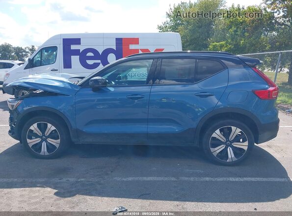 YV4ED3UL5P2093125 2023 VOLVO XC40 RECHARGE PURE ELECTRIC Синий Панорамный вид салона 360°