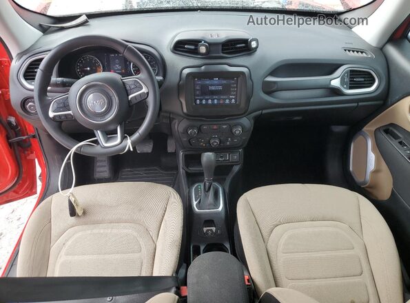 ZACCJABB0JPH63050 2018 JEEP RENEGADE Красный Вид панели приборов