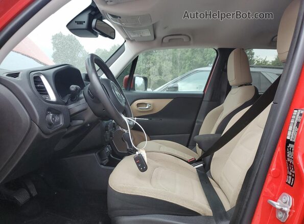 ZACCJABB0JPH63050 2018 JEEP RENEGADE Красный Вид салона спереди