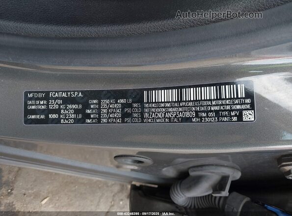 ZACNDFAN5P3A01809 2023 DODGE OTHER Gray Widok komory silnika