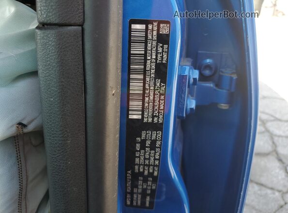 ZACNJBAB5LPL73402 2020 JEEP RENEGADE Blue VIN կոդի պիտակի տեսք